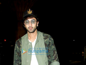 Ranbir Kapoor and Katrina Kaif depart for their film 'Jagga Jasoos' promotions in Abu Dhabi