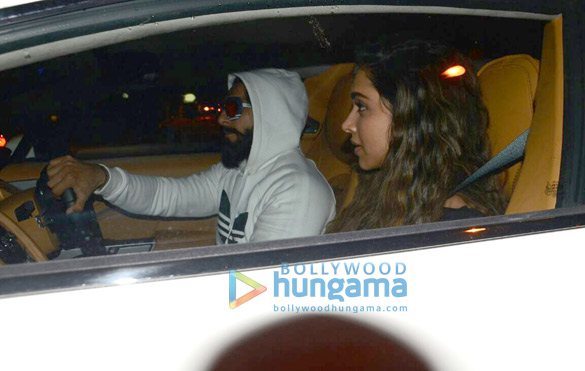 Ranveer Singh and Deepika Padukone snapped on his birthday today in his gleaming new Aston Martin car Ranveer Singh and Deepika Padukone snapped on his birthday today in his gleaming new Aston Martin car