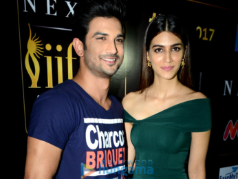 Sushant Singh Rajput, Kriti Sanon and A.R. Rahman at IIFA Awards media meet in Delhi