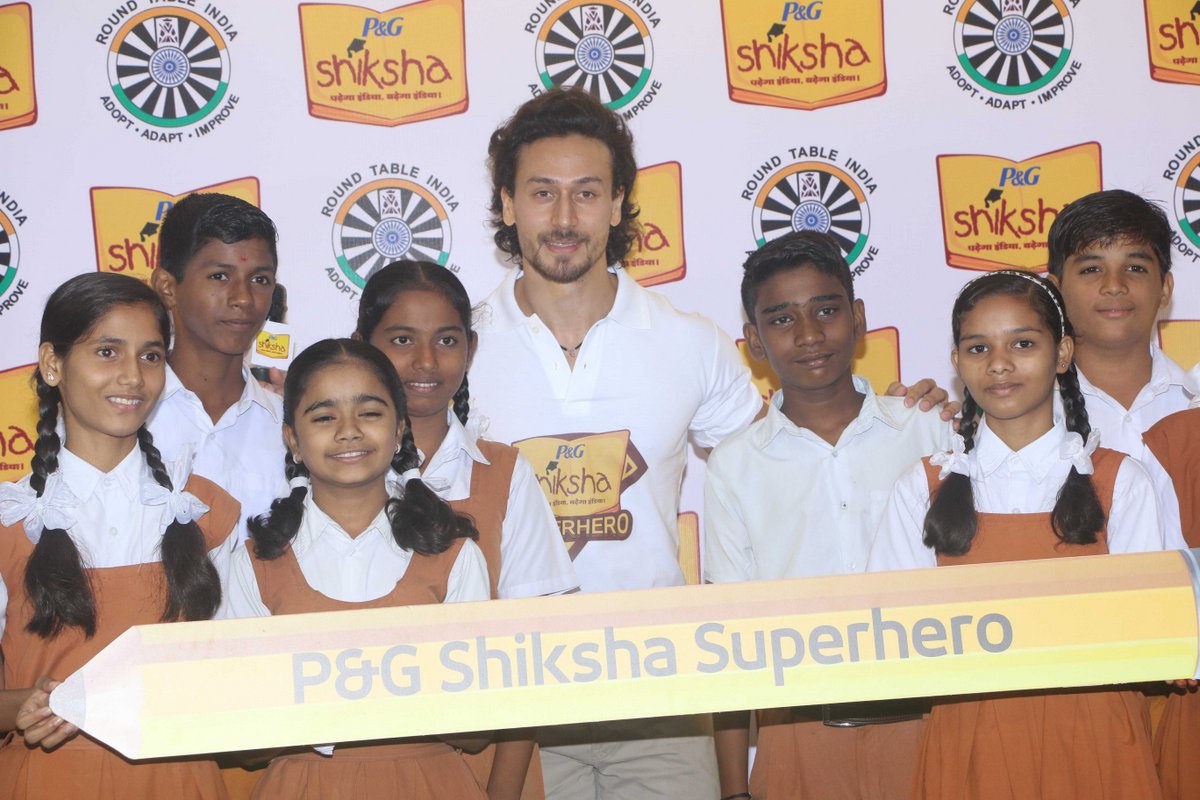 Tiger Shroff at the campaign launch of P&G Shiksha