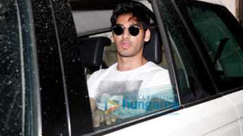 Ahan Shetty snapped with girlfriend Tania Shroff and her friends in Bandra