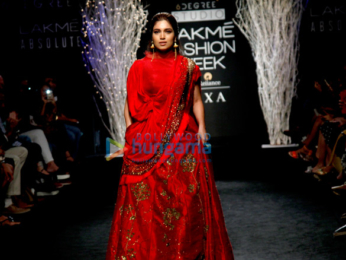 Bhumi Pednekar walks for Rucera at Lakme Fashion Week 2017