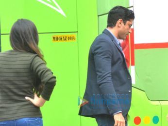 Farhan Akhtar snapped at Mehboob Studio today for an ad shoot
