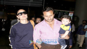 Saif Ali Khan, Kareena Kapoor Khan and Taimur arrive back from their Switzerland holiday