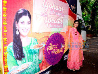 Sakshi Tanwar snapped promoting her upcoming show 'Tyohaar Ki Thali'