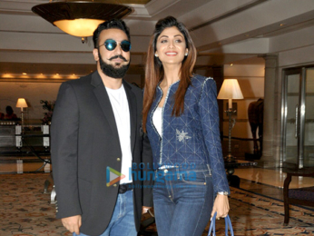 Shilpa Shetty Kundra and Raj Kundra attend the launch of Indian Poker League