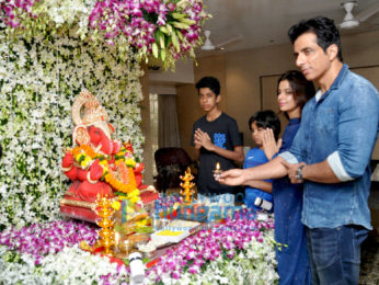 Sonu Sood conducts a Ganpati puja at his residence