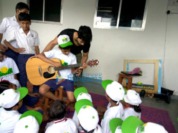 Taaha Shah snapped visiting the NGO Smile Foundation