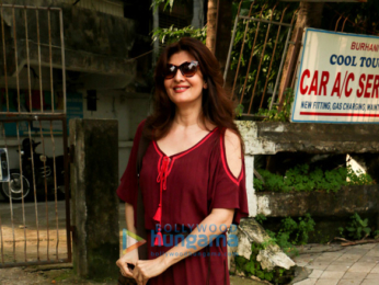 Sangeeta Bijlani snapped post a spa session in Juhu