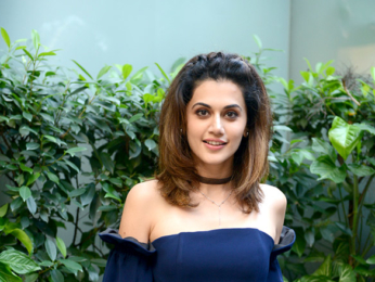 Varun Dhawan, Jacqueline Fernandez and Taapsee Pannu snapped promoting their film Judwaa 2