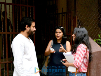 Saif Ali Khan snapped post a meeting in Bandra