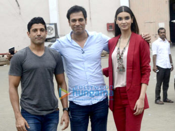Farhan Akhtar and Diana Penty promote their film 'Lucknow Central'
