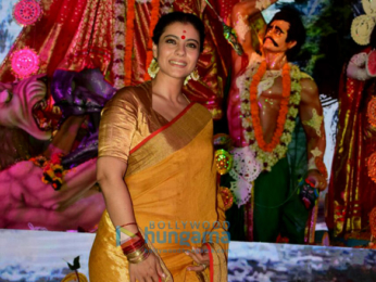 Kajol, Tanishaa Mukerji, Tanuja at North Bombay Sarbojanin Durga Puja