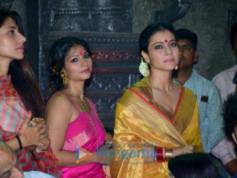 Kajol, Tanishaa Mukerji, Tanuja at North Bombay Sarbojanin Durga Puja