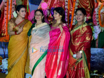 Kajol, Tanishaa Mukerji, Tanuja at North Bombay Sarbojanin Durga Puja