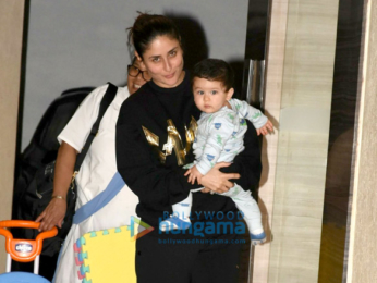 Kareena Kapoor Khan snapped with Taimur post birthday celebrations at Babita Kapoor's house in Bandra