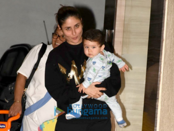 Kareena Kapoor Khan snapped with Taimur post birthday celebrations at Babita Kapoor's house in Bandra