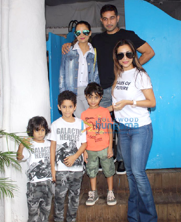 Malaika Arora and sister Amrita Arora snapped at Olive in Bandra Malaika Arora and sister Amrita Arora snapped at Olive in Bandra