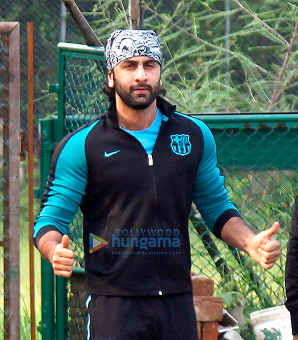 Ranbir Kapoor, Armaan Jain and others at football practice Ranbir Kapoor, Armaan Jain and others at football practice