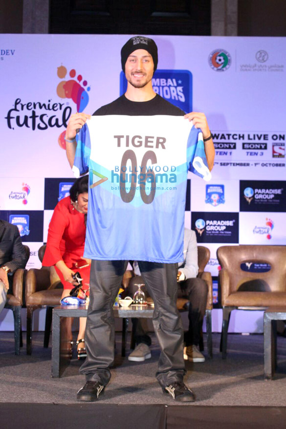 Tiger Shroff at ‘Premiere Futsal 2017’ press conference Tiger Shroff at ‘Premiere Futsal 2017’ press conference