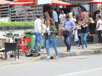 Urvashi Rautela snapped at a shoot in Bandra