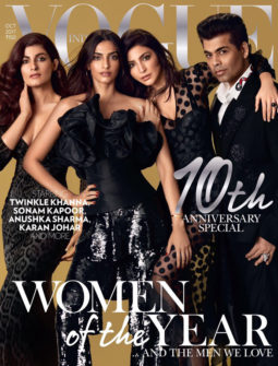 Twinkle Khanna, Sonam Kapoor, Anushka Sharma & Karan Johar On The Cover Of Vogue, Oct 2017
