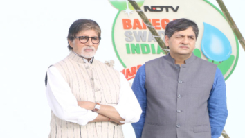 Amitabh Bachchan, John Abraham and Alia Bhatt attend the NDTV Cleanathon