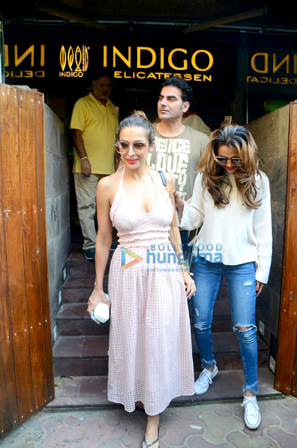 Arbaaz Khan, Malaika Arora and Amrita Arora spotted at Indigo Arbaaz Khan, Malaika Arora and Amrita Arora spotted at Indigo