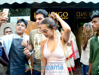 Arbaaz Khan, Malaika Arora and Amrita Arora spotted at Indigo