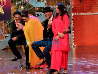Govinda and Sunita Ahuja on the sets of 'The Drama Company'