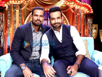 Irfan Pathan and Yusuf Pathan on the sets of 'The Drama Company'