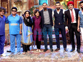 Irfan Pathan and Yusuf Pathan on the sets of 'The Drama Company'