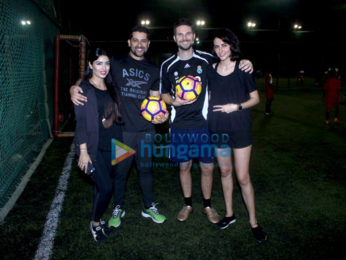 Mandana Karimi snapped with her football team