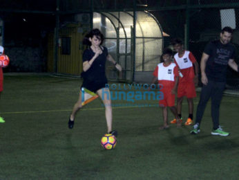 Mandana Karimi snapped with her football team
