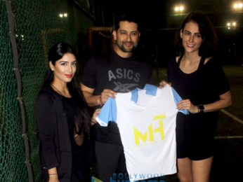 Mandana Karimi snapped with her football team