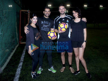 Mandana Karimi snapped with her football team