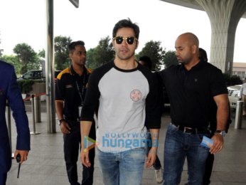 Varun Dhawan snapped at the airport while on his way to Delhi