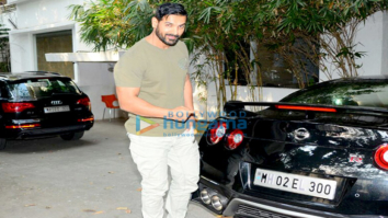 John Abraham spotted with his sports car and bike