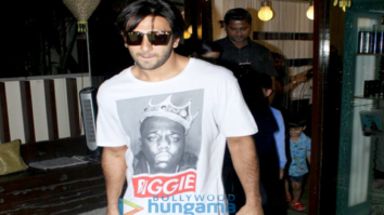 Ranveer singh spotted outside B-blunt, Khar in his new look