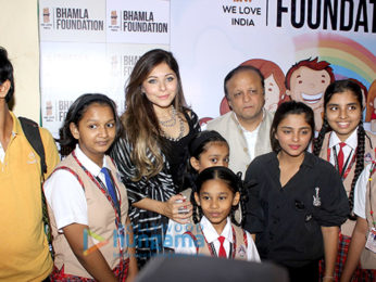 Raveena Tandon and Kanika Kapoor at a Children's Day event organized by Bhamla Foundation