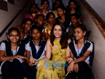 Shraddha Kapoor visits a municipal school in Prabhadevi, Mumbai