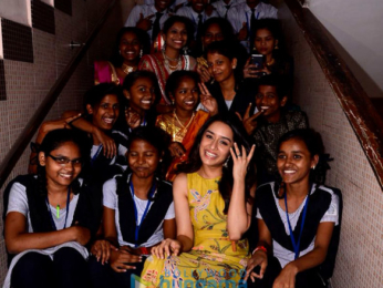 Shraddha Kapoor visits a municipal school in Prabhadevi, Mumbai