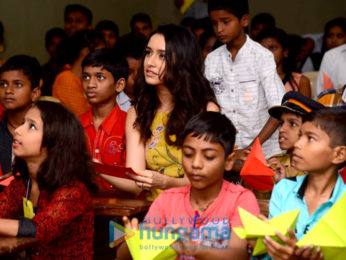 Shraddha Kapoor visits a municipal school in Prabhadevi, Mumbai