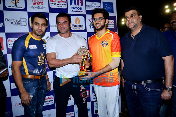 Sohail Khan and Aaditya Thackeray at a ‘Tony Premier League’ Match Sohail Khan and Aaditya Thackeray at a ‘Tony Premier League’ Match