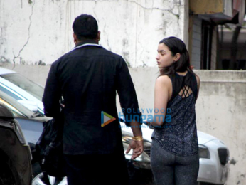 Alia Bhatt snapped at the gym