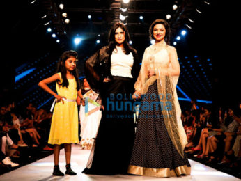 Divya Khosla Kumar walks the ramp for Rina Dhaka at the Pune Fashion Week 2017