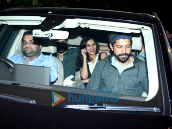 Farhan Akhtar, Ritesh Sidhwani, Shweta Nanda and Karan Johar spotted at Zoya Akhtar's house