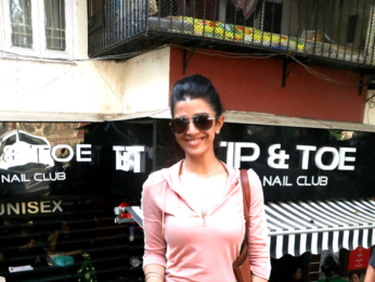 Nimrat Kaur snapped at Tip & Toe in Bandra