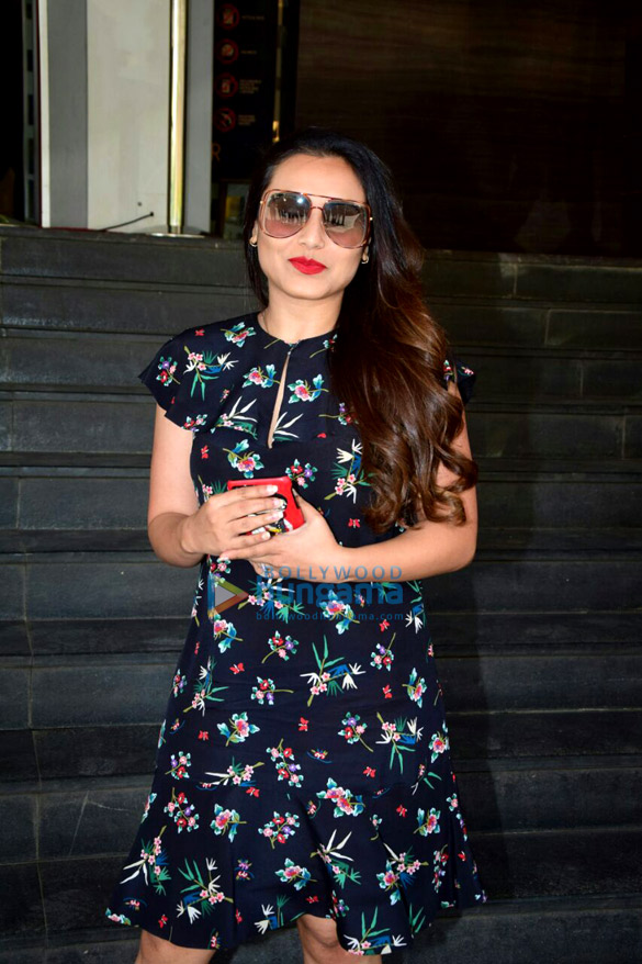 Rani Mukerji arrives for the trailer launch of ‘Hichki’ Rani Mukerji arrives for the trailer launch of ‘Hichki’