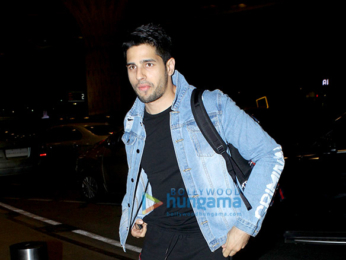 Sidharth Malhotra and Shamita Shetty snapped at the airport